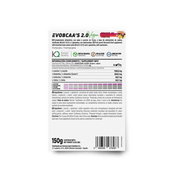 etiqueta del producto evobcaas2-fruit-punch-150-g-hsn_1