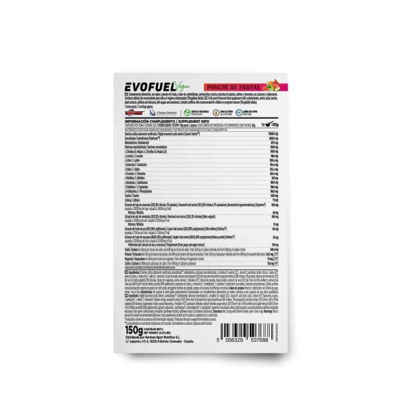 etiqueta del producto evofuel-fruit-punch-150g_1