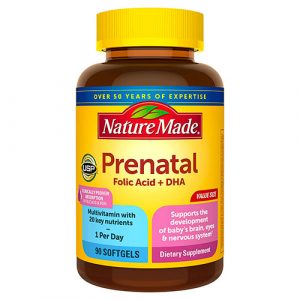 Nature Made Prenatal + DHA 200mg frontal